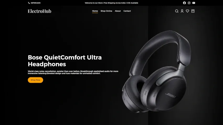 Electrohub homepage