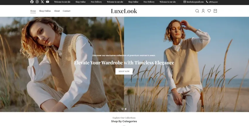 Luxe Look homepage