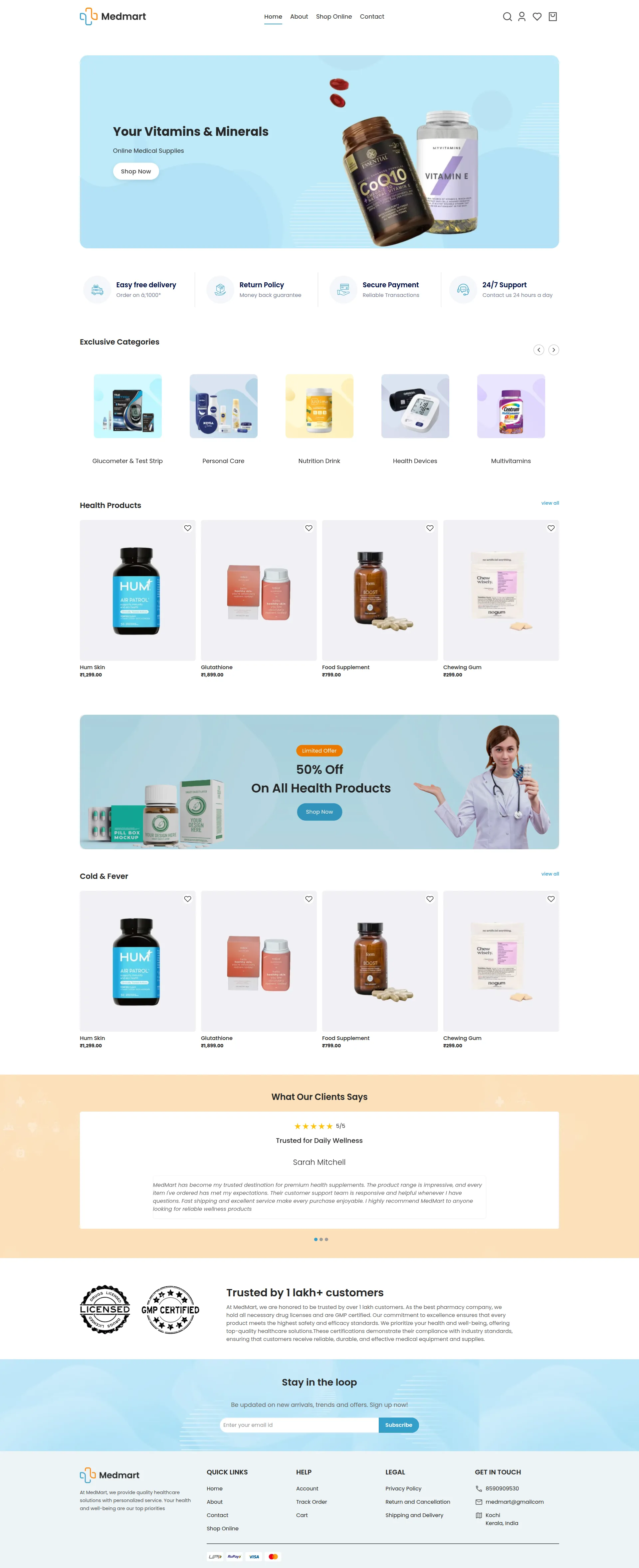 Medmart homepage