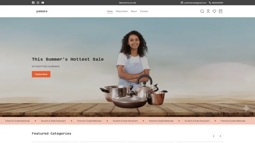 Panora homepage