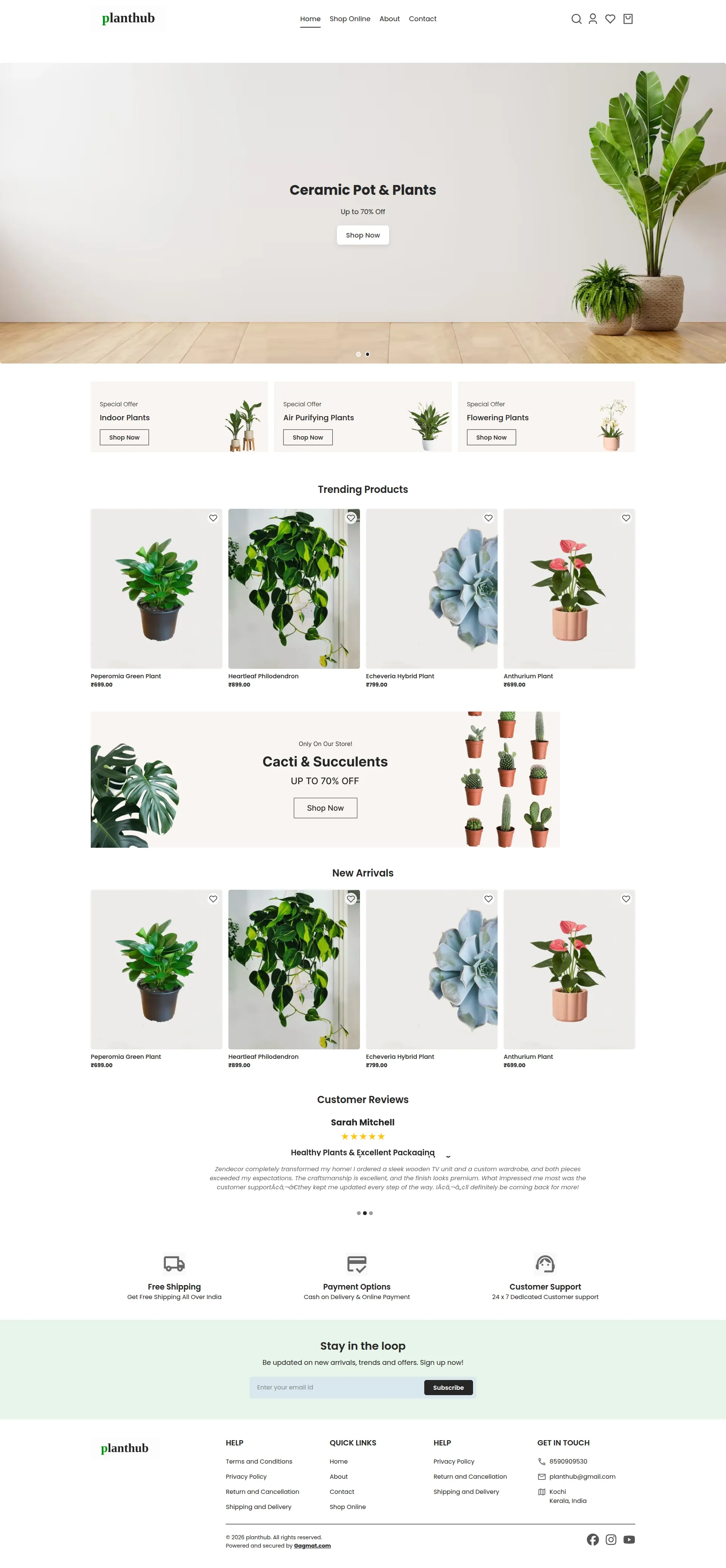 Planthub homepage