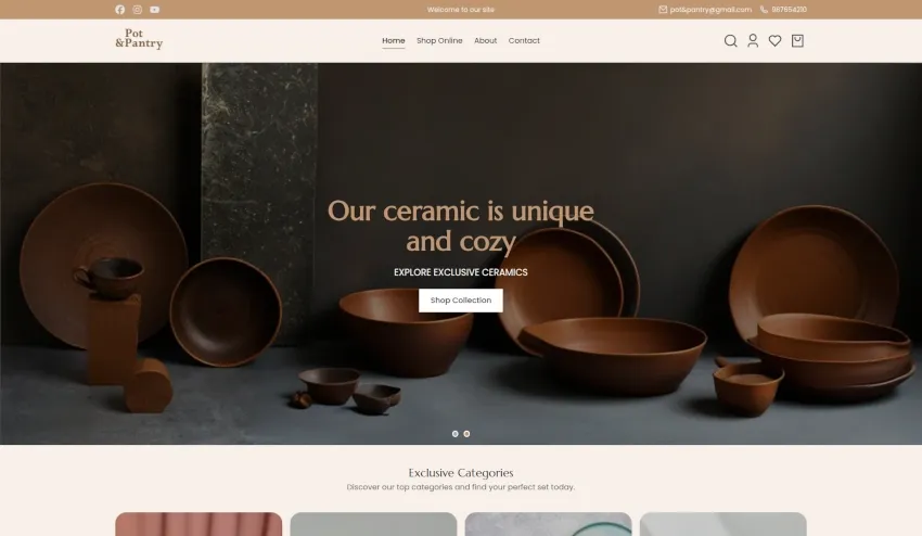 Pot & Pantry homepage