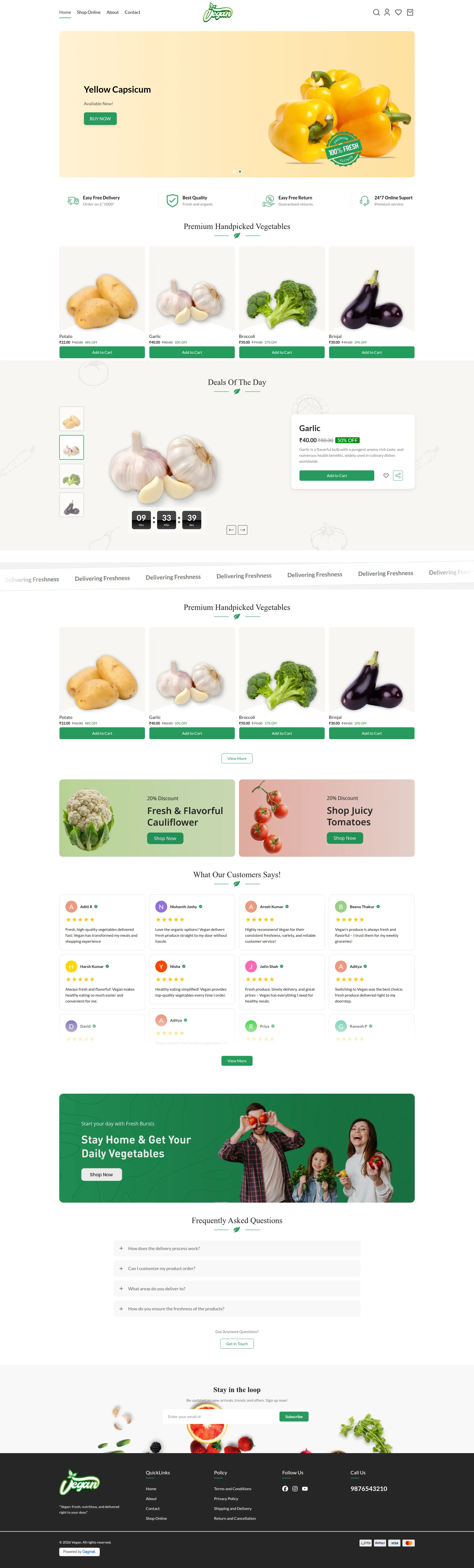 Vegan homepage